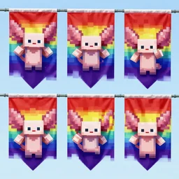 minecraft axolotl pride flags
