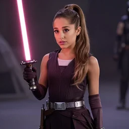 A movie still of Ariana Grande in Star Wars