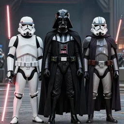 “Star Wars the clone wars, still shot, mandolorian with darth Vader”