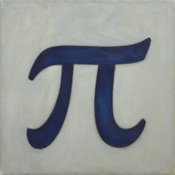 a graphical representation of the number pi. oil painting. by afshar petros