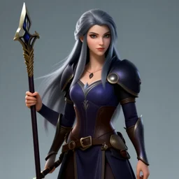 a portrait of my next DND sorceress character , concept art, , CGI anime art.