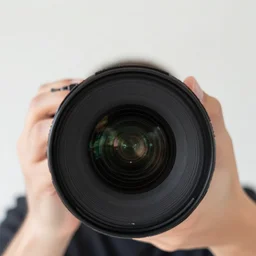person very close to camera, wideangle lense photography