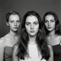 portrait of other worldly beings, 85mm, by Vivian Maier, black and white