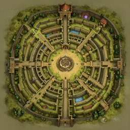 Intricate dungeon map for d&d, digital paint, wizards of the coat
