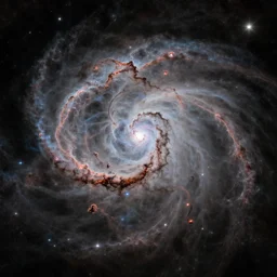 stunning hubble telescope photo of fractal nebula, award winning, 4 k