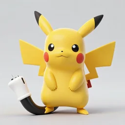 pikachu in a black and white rubberhose - style cartoon from 1 9 3 9