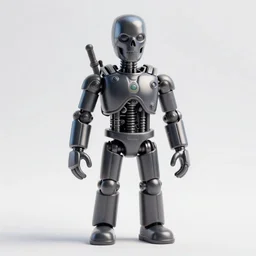 full body 3d render of terminator as a joy toy, studio lighting, white background, blender, trending on artstation, 8k, highly detailed