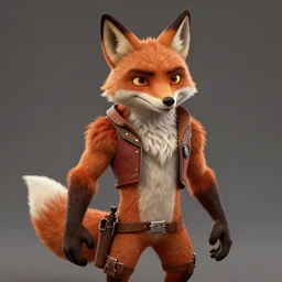 a screenshot of finnegan fox in the video game borderlands 2. 3 d rendering, unreal engine. amazing likeness. very detailed. cartoon caricature