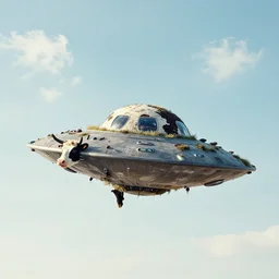 flying saucer made out of a cow