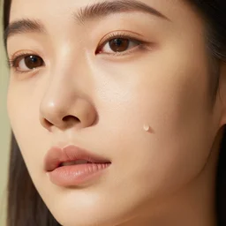 “photo of a face of a woman skin textured as lemon”
