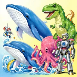 🐋🐙🦖👽🤖 ( by kim jung gi ) ( by george morikawa ) ( by kentaro miura ) ( by eiichiro oda )