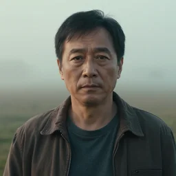 a cinematic headshot portrait of a middle aged male stood in a fog filled field, ultra realistic, depth, beautiful lighting
