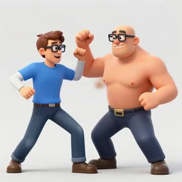 nerd fighting giga chad
