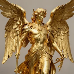 archangel michael, gold, intricate, photorealistic