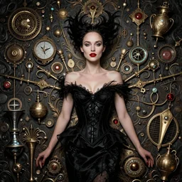 beautiful fantasy character portrait, natalie portman, black swan, ultra realistic, wide angle, intricate details, the fifth element artifacts, highly detailed by peter mohrbacher, hajime sorayama, wayne barlowe, boris vallejo, paolo eleuteri serpieri