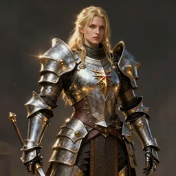 character art, concept art, armor, paladin. Steampunk. High detail.