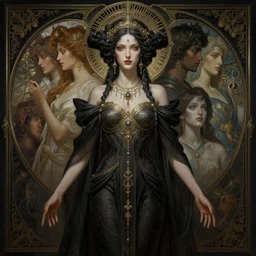 symmetry!! portrait of pandora, dark fantasy, intricate, elegant, highly detailed, my rendition, digital painting, artstation, concept art, smooth, sharp focus, illustration, art by artgerm and greg rutkowski and alphonse mucha and huang guangjian and android jones and sachin teng