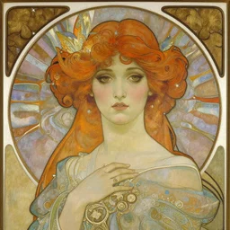 vampire princess portrait painted by alphonse mucha