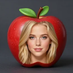an apple shaped like a young christina applegate