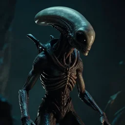 cinematic still of an alien creature, cinematic lighting, critically acclaimed, horror movie, live action movie directed by david cronenberg and stuart gordon
