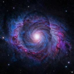 nebula man, stars as eyes, astrophotography, colorful