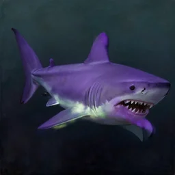 a scary purple shark by charles e. burchfield