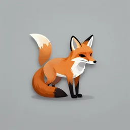 professional logo of a fox, high quality, HD, minimalist, 8K, famous