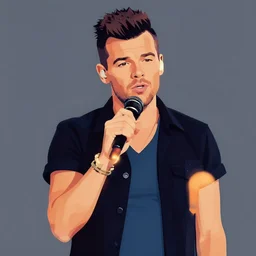 rick astley in the style of vector graphics