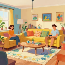 1 9 5 0 s living room, nicoletta ceccoli, mark ryden, lostfish, max fleischer, hyper realistic, artstation, illustration, digital paint, matte paint, vivid colors, bright, cheerful, detailed and intricate environment