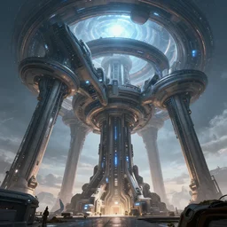 gigantism futuristic space megastructure, great lighting and composition, beautiful, insanely detailed, 8 k, science fiction