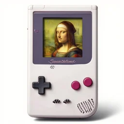 a gameboy color, art by leonardo davinci
