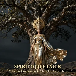 spirit of the last tree by Annie Swynnerton and Nicholas Roerich, strong dramatic cinematic lighting , ornate headdress , flowing robes, lost civilizations, smooth, sharp focus, extremely detailed