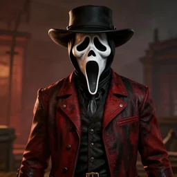 Ghostface from scream in red dead redemption 2 4K detail