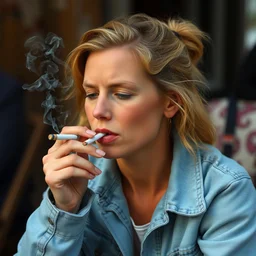 greta thunberg smoking a cigarette