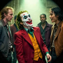 David bowie as the joker laughing at you, Darek Zabrocki, Karlkka, Jayison Devadas, Phuoc Quan, trending on Artstation, 8K, ultra wide angle, pincushion lens effect.