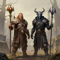 a mex between a barbarian and a warlock, male