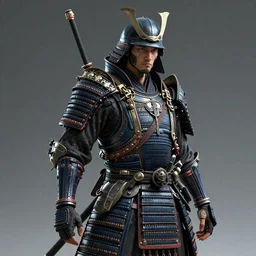 hyper - realistic ultra - detailed 3 d render of a cyberpunk samurai, intricate, cinematic lighting, studio quality, octane render, unreal engine, ray tracing, trending on artstation