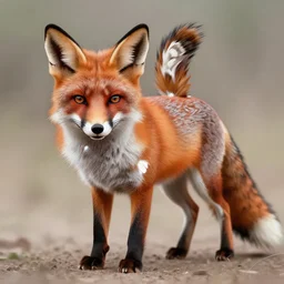 a fox being part of the mafia, painted