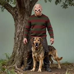 Freddy Krueger as Cerberus the tree headed dog