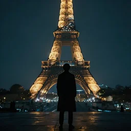 dramatic lighting scene of a me in 2 0 5 0 future paris. moody and melancholy. with a little bit of lens flare. digital art by beeple