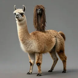 llama with dreadlocks, realistic creature concept, heroic pose, by Edward Hopper,  4k, artstation