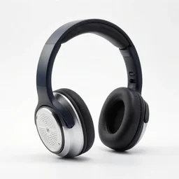 a technical looking pair of headphone inspired by teenage engineering op1, realistic photography, soft light, commercial photo studio, bright