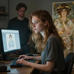neurogirl computer dramatic lighting, highly detailed, lifelike, photorealistic, digital painting, artstation, concept art, smooth, sharp focus, illustration, art by john collier and krenz cushart and artem demura and alphonse mucha and and albert aublet