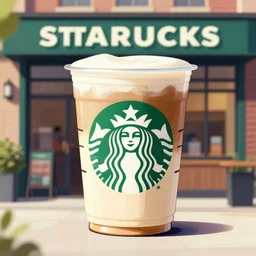 starbucks, by loish trending on artstation deviantart
