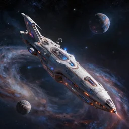inter dimensional sci - fi ecto - 1 far future, travelling across the stars, cosmos, galaxy, 8 k
