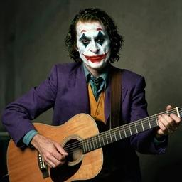 Paul Simon as The Joker, 1966, with acoustic guitar
