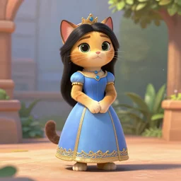 princes jasmin, anthropomorphic cat, in the style of zootopia, highly detailed, full body shot