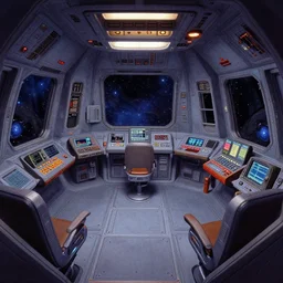 Concept art of inside a spaceship, from a space themed Serria point and click 2D graphic adventure game, made in 1999, high quality graphics