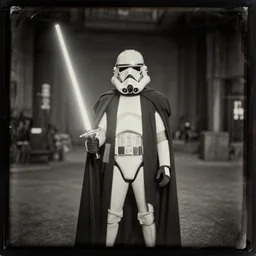a daguerrotype film still of star wars a new hope