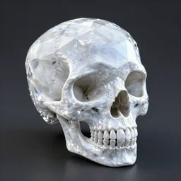 diamond skull 4 k hyperdetailed render